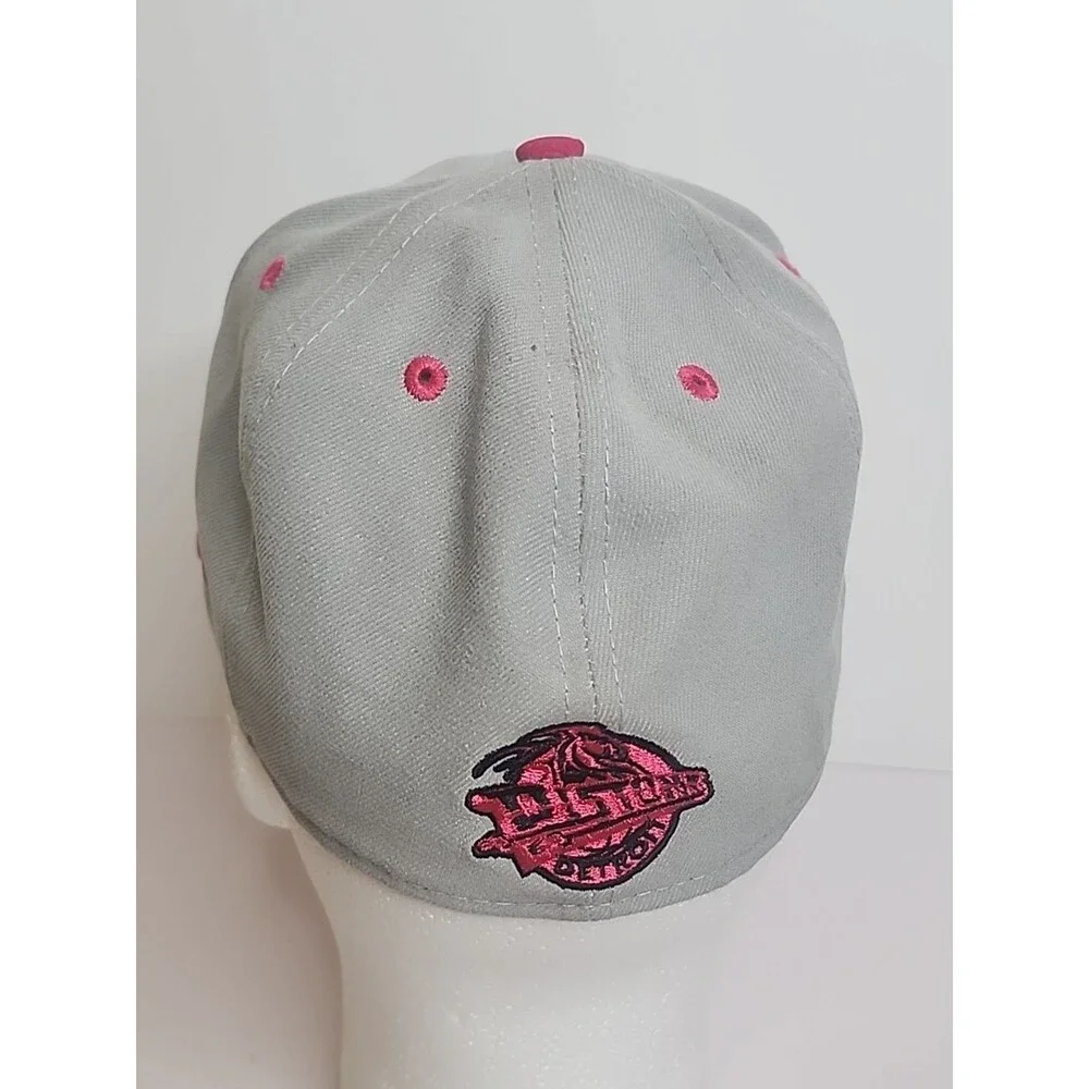 Detroit Pistons New Era 59Fifty Hardwood Classics Hat Cap 7 1/8 Pink Gray